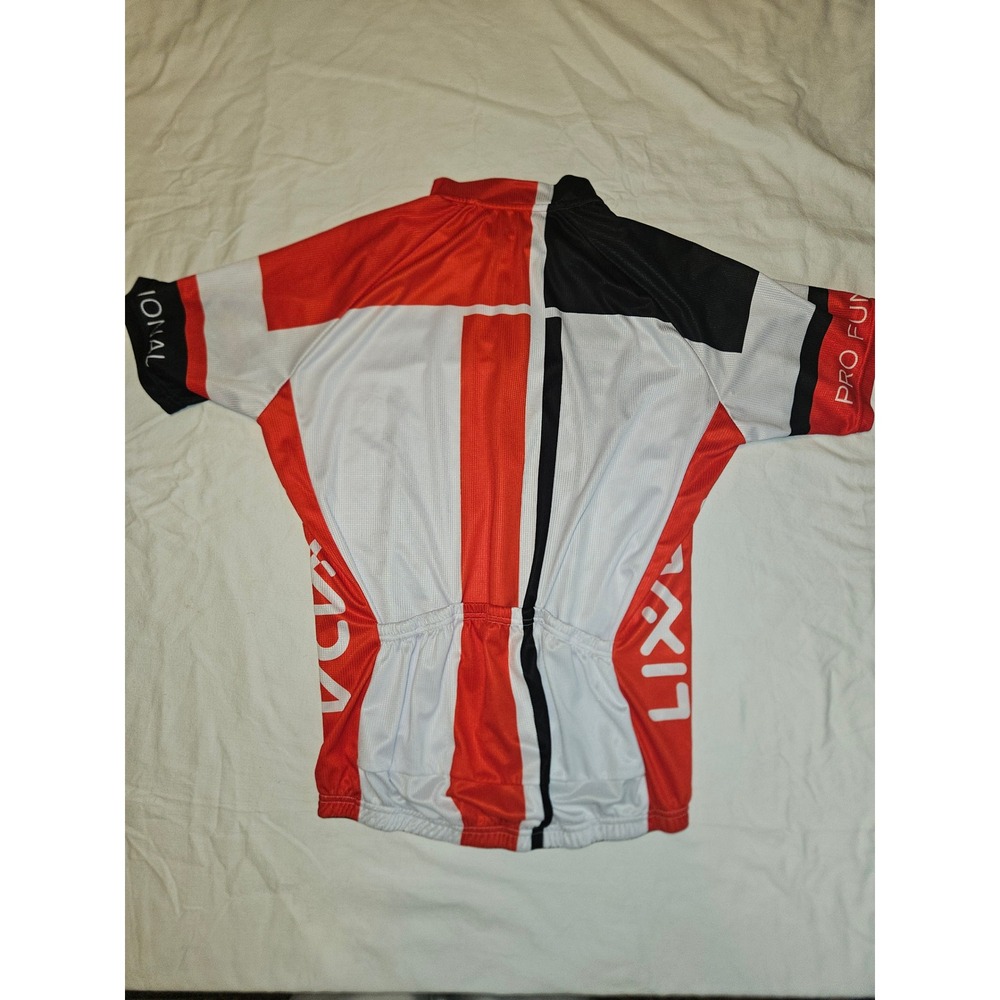LIXADA Mens Cycling‎ Jersey Pro Function Breathable Red Black White US L EU XL - Picture 2 of 3